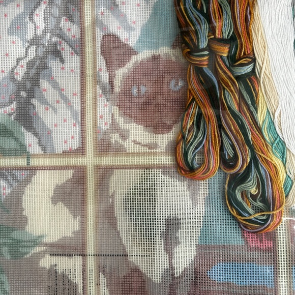 Something Special 'Siamese In The Window' Needlepoint Kit #30515 Sealed - Picture 5 of 8